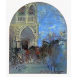 Onno Boerwinkel (1950-)'Hommage aan Francesco Guardi'. Signed with monogram and dated '86 lower