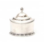 A Dutch silver tobacco jar. Maker's mark possibly Louis Nicolas Seraphin van Voorst, Utrecht. Year