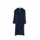 A haute couture blue mink fur coat. Hardies couture The Hague. 29.00 % buyer's premium on the