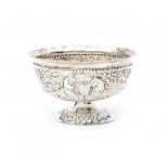 A Dutch silver cream bowl. Maker's mark Jan Schijfsma, Woudsend/Sneek. Active 1844-1898. With