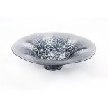 A.D. Copier (1901-1991)A Leerdam Unica glass bowl decorated with black burst open crackle, produced