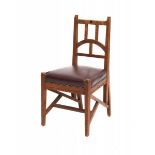 H.P. Berlage (1856-1934)An oak Nieuwe Kunst chair constructed with dowels and joints, the seat