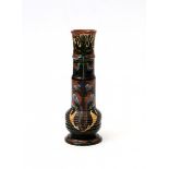 Wed. Brantjes & Co., PurmerendA ceramic bamboo shaped vase decorated with floral pattern, circa