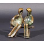 P. Vos, bronze sculpture, 2 people on a bench (3x) 27.00 % buyer's premium on the hammer price,