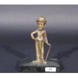 Bronze sculpture on marble base, Charlie Chaplin, h. 15 cm. 27.00 % buyer's premium on the hammer