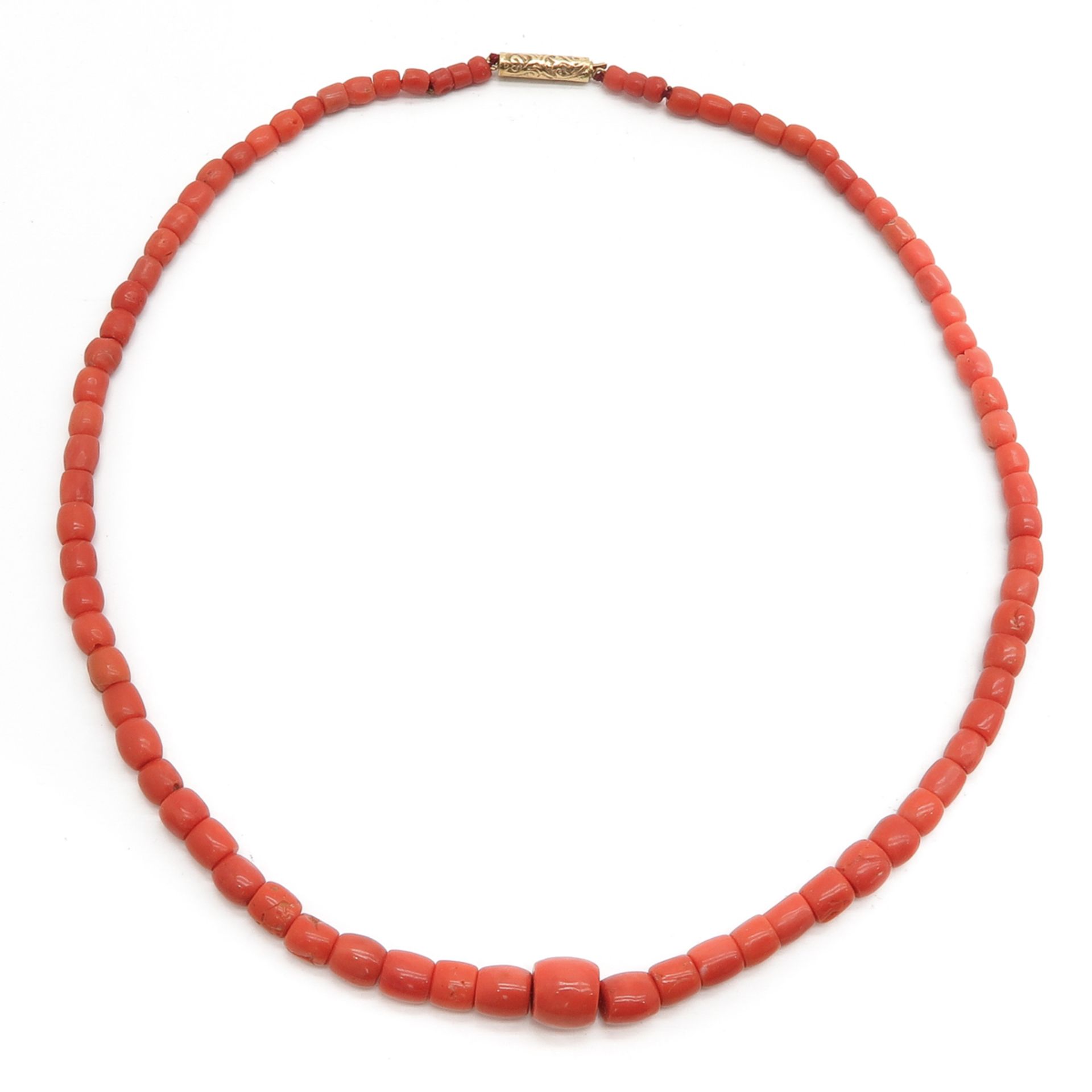 Red Coral Necklace on 14KG Clasp