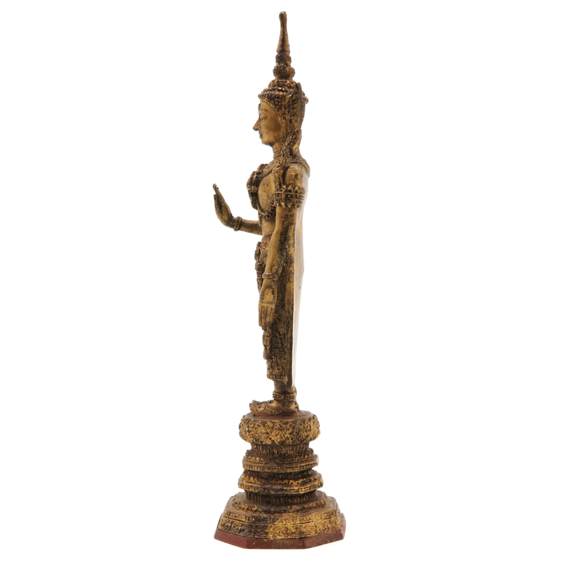 Bronze Buddha Sculpture - Bild 2 aus 6