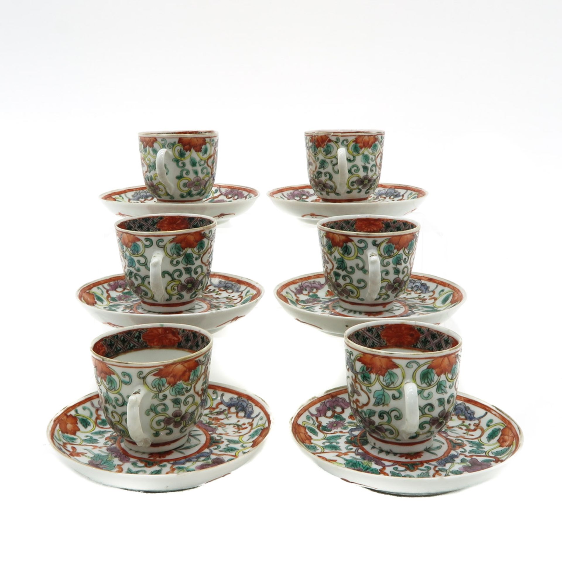 Lot of 6 Cups and Saucers - Bild 2 aus 6