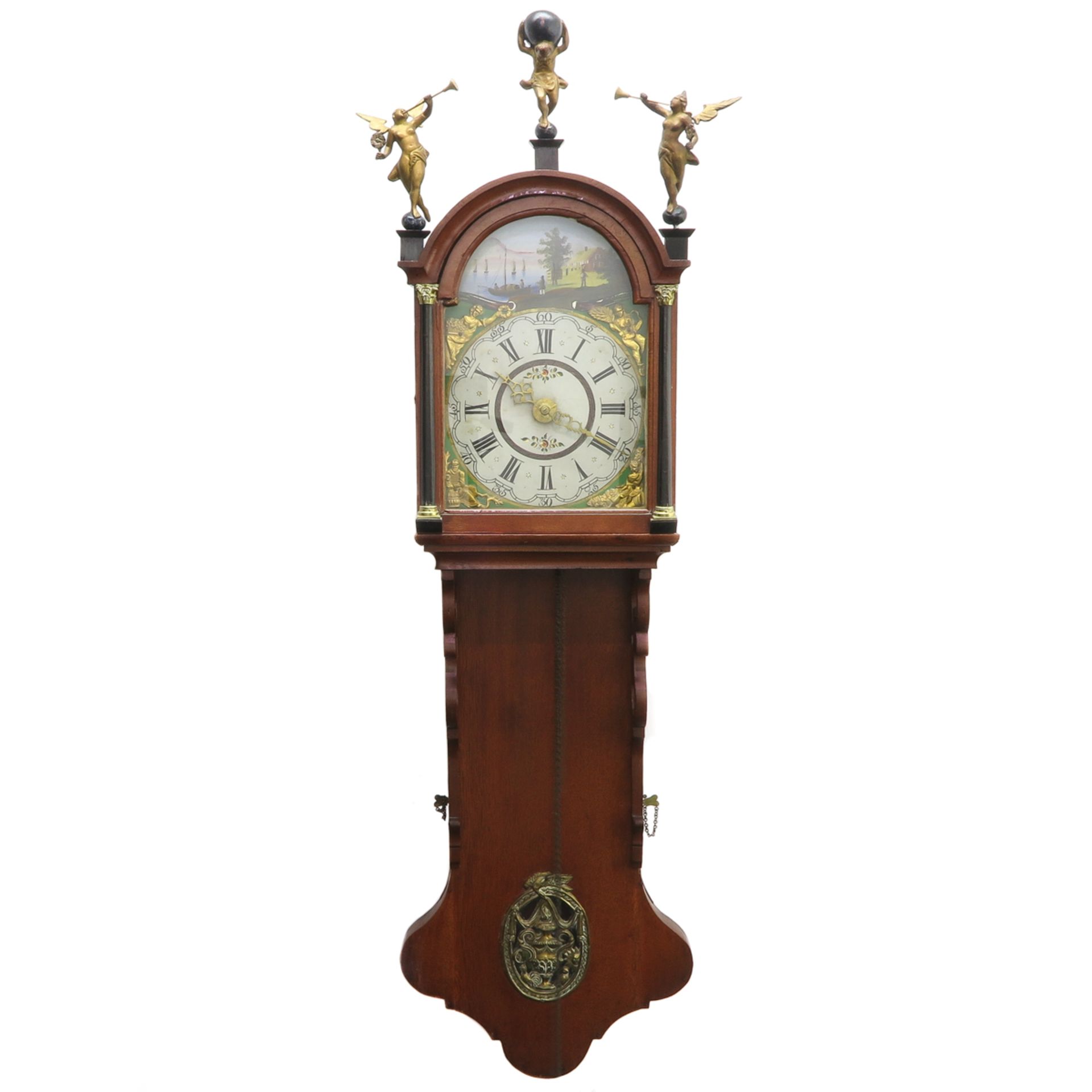 19th Century Friesland Staartklok or Wall Clock