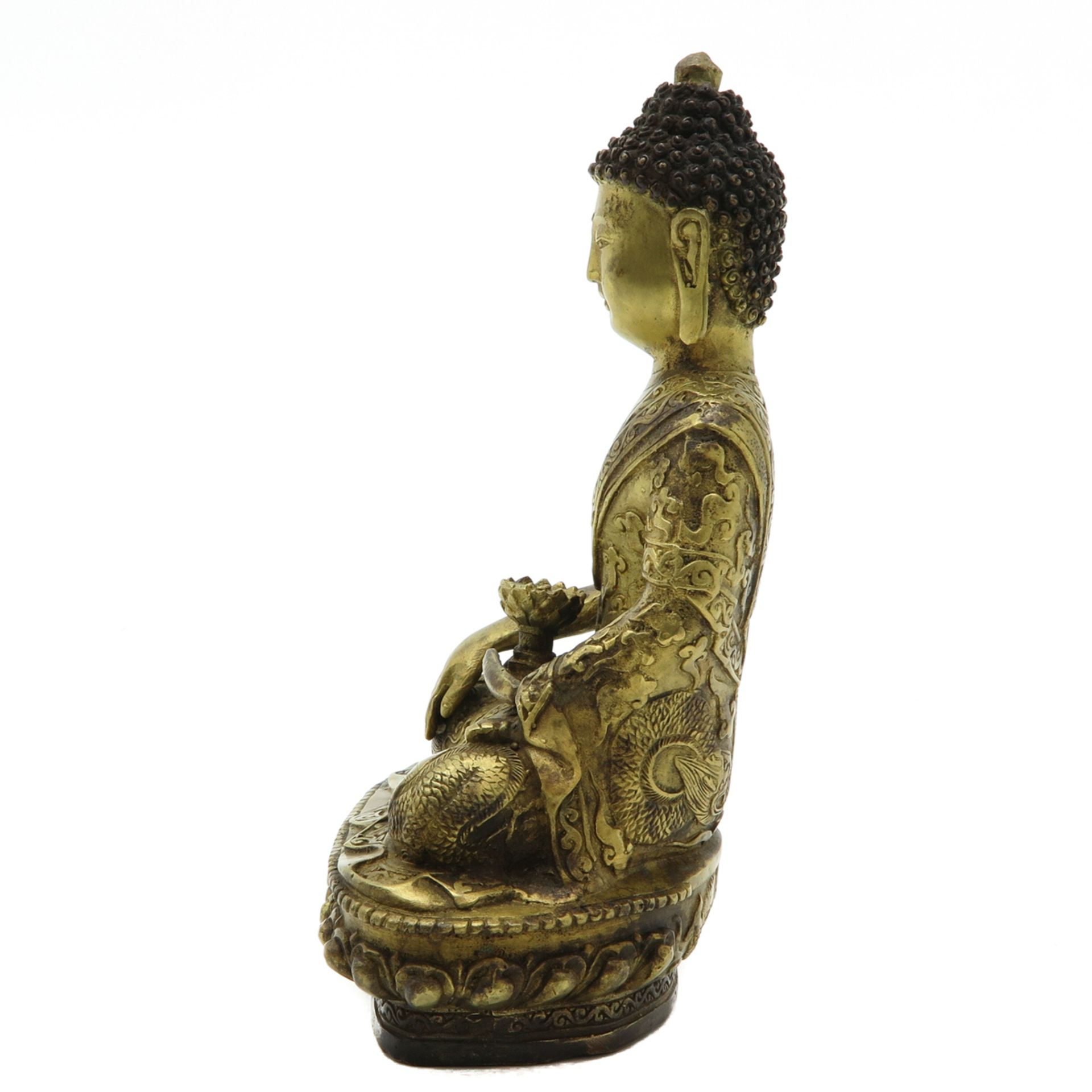 Bronze Buddha Sculpture - Bild 2 aus 6