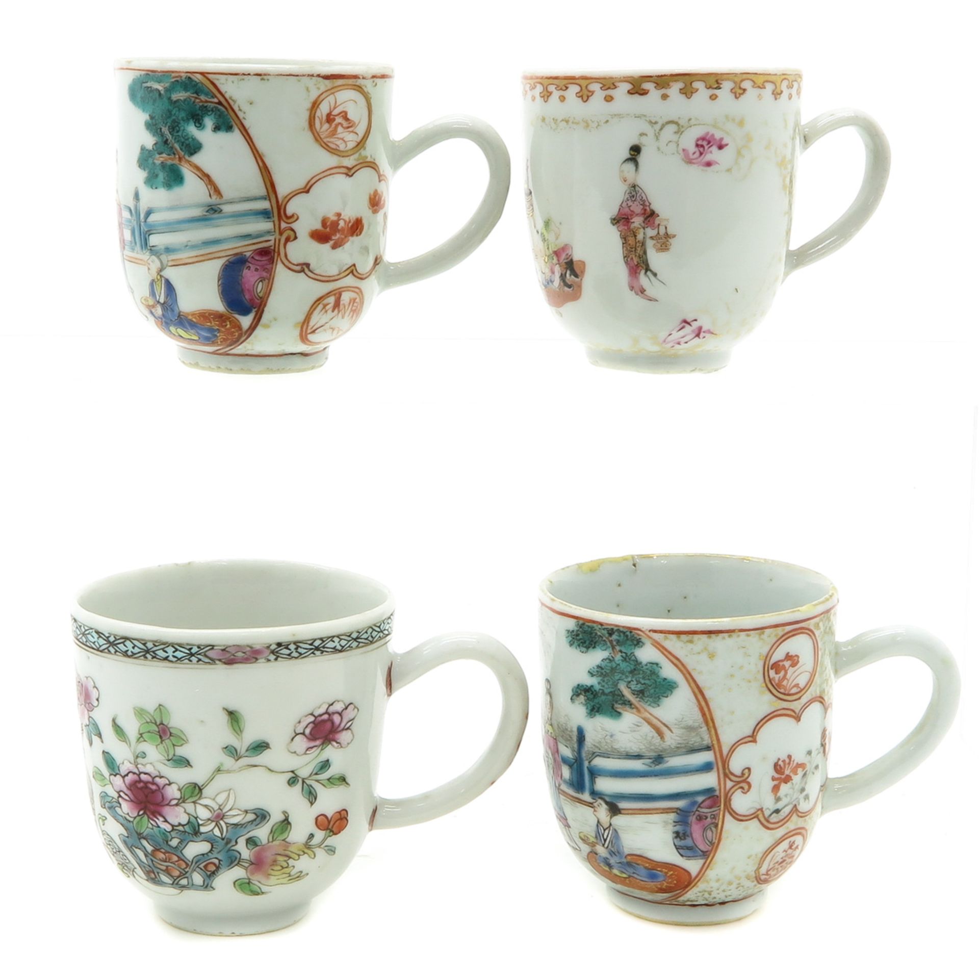 Lot of 4 Cups with Handles