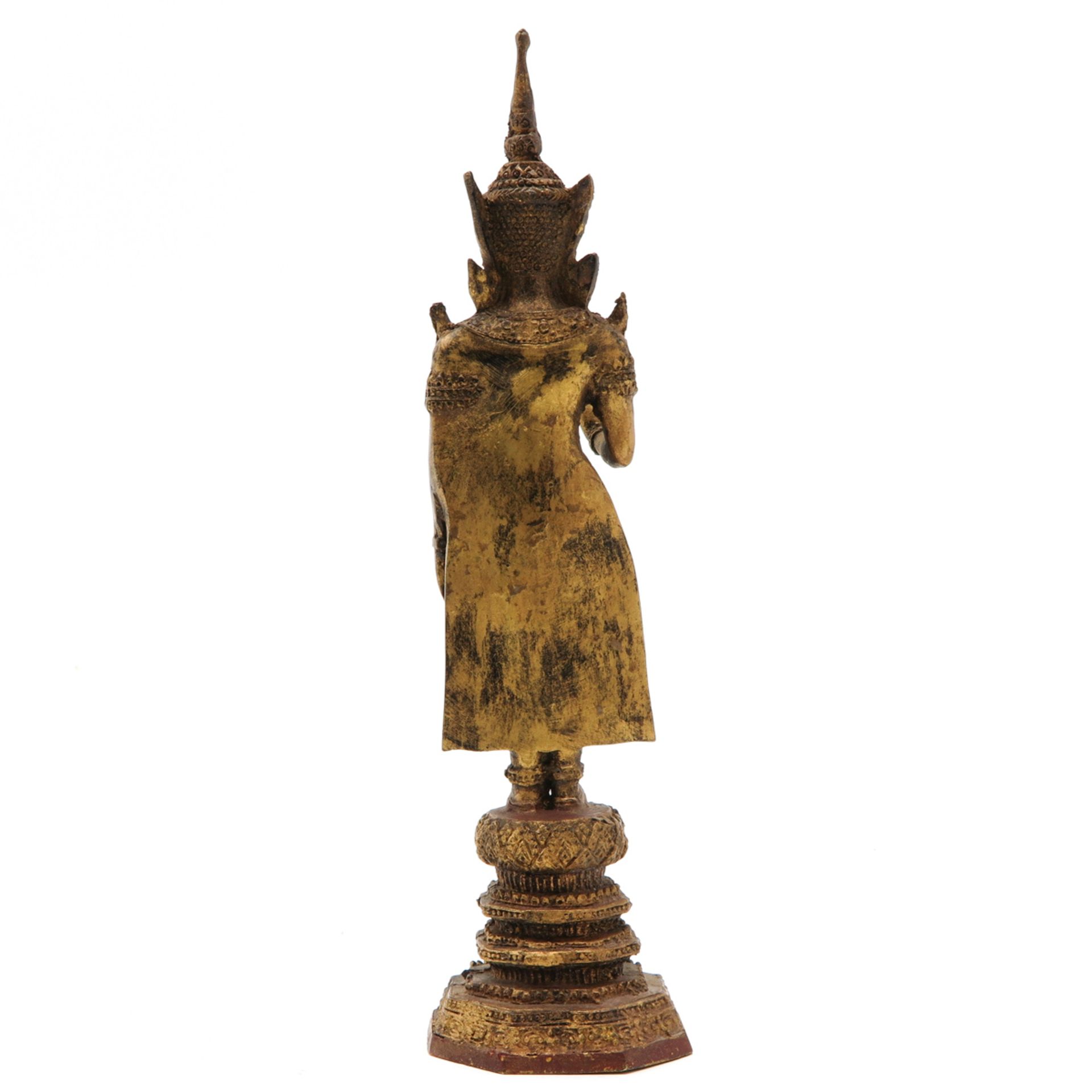 Bronze Buddha Sculpture - Bild 3 aus 6