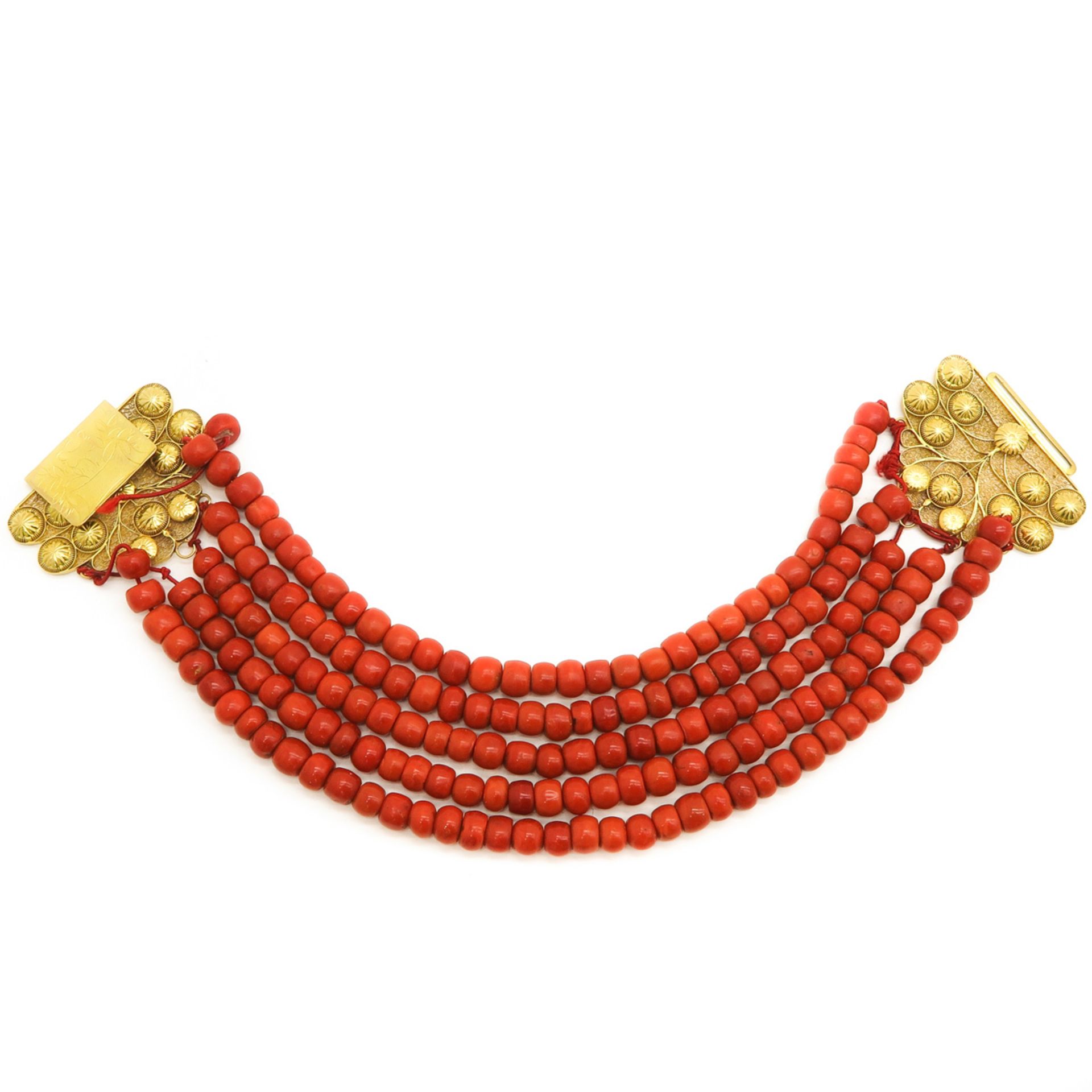 19th Century Red Coral Necklace