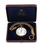 14KG Pocket Watch with 14KG Watch Chain