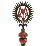 19th Century Iron and Wood Ornament