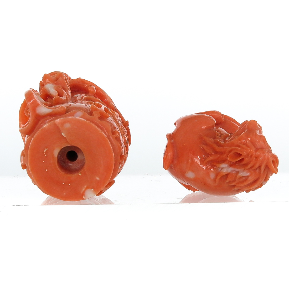 Carved Red Coral Snuff Bottle - Image 5 of 6