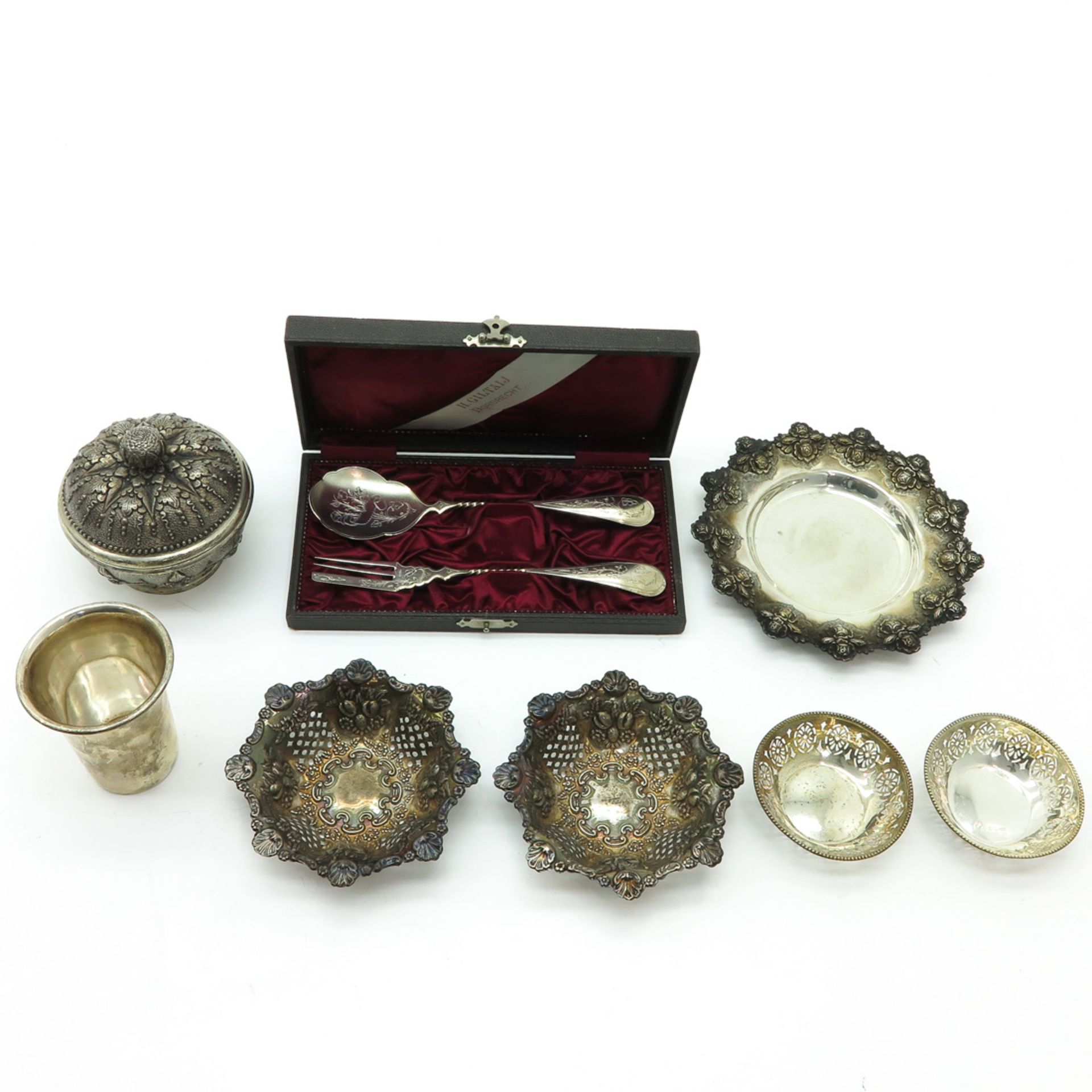 Diverse Lot of Silver Including Covered Box