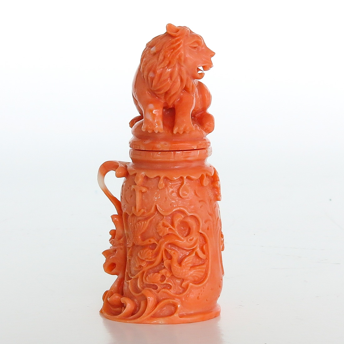Carved Red Coral Snuff Bottle - Image 4 of 6