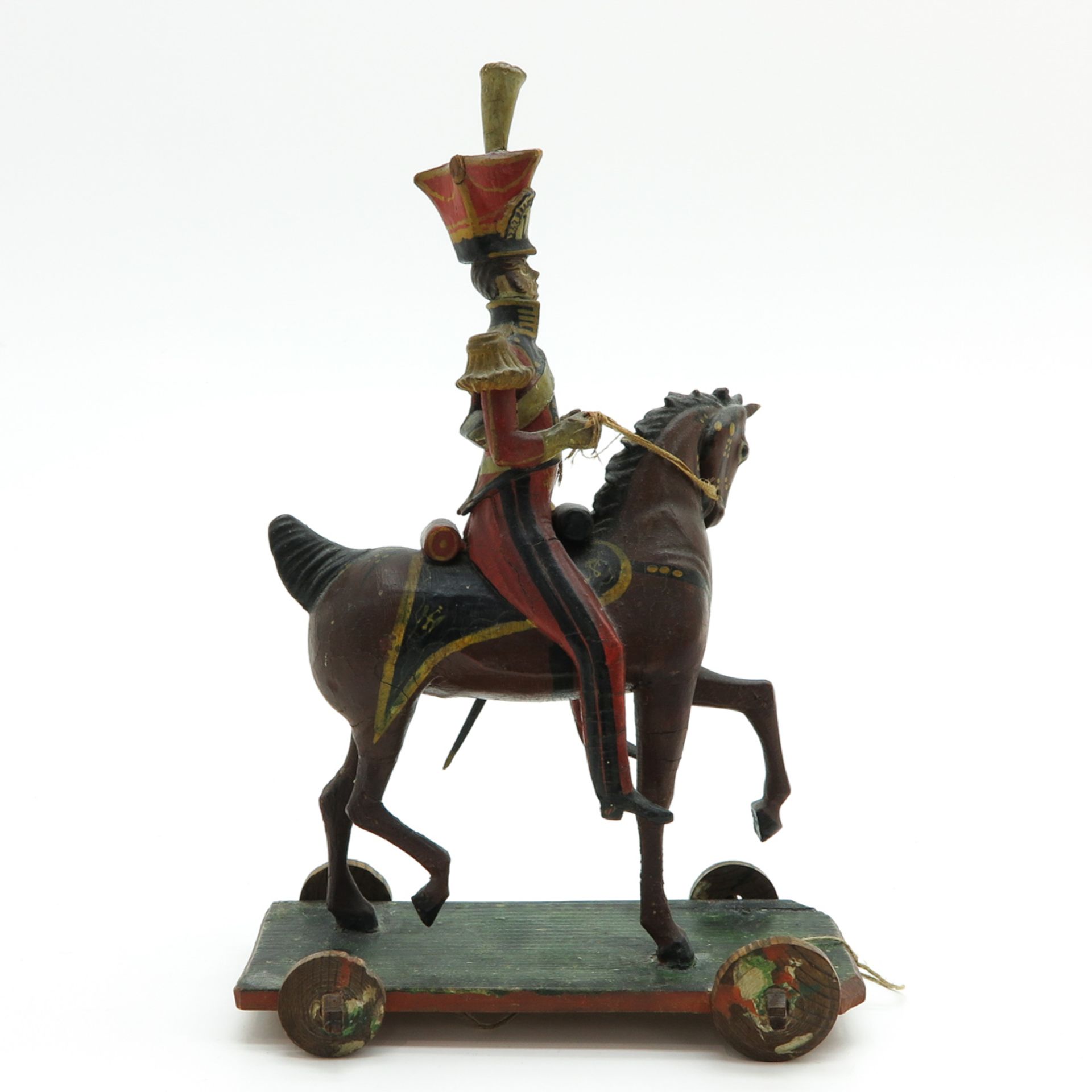 Vintage Pull Toy of Napoleon on Horseback - Bild 3 aus 6