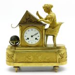 French Empire Period Pendule Signed Rodier a Paris