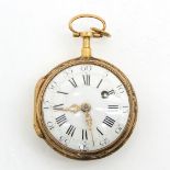 18KG Pocket Watch with Enamel Portrait Circa 1800