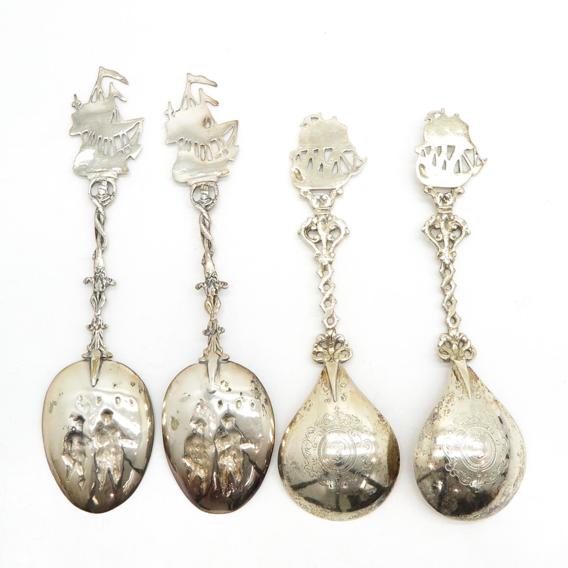 Lot of 4 Dutch Silver Spoons - Bild 2 aus 4