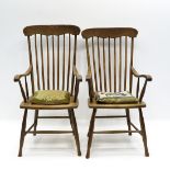 Lot of 2 19th Century Oak Windsor Chairs