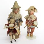 Lot of 3 Vintage Cloth Dolls