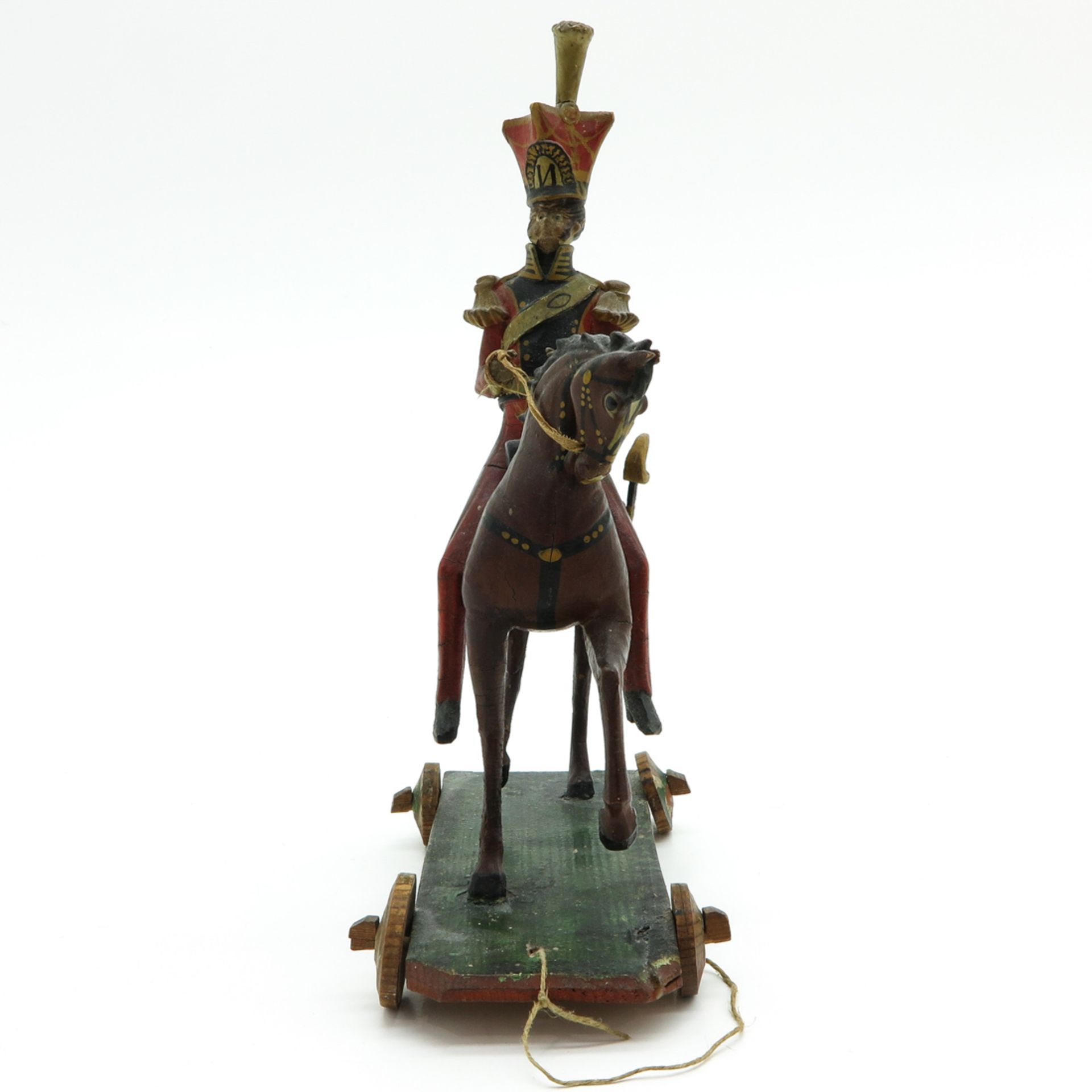 Vintage Pull Toy of Napoleon on Horseback - Bild 4 aus 6
