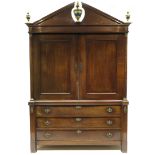 Empire Period Oak Cabinet