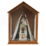 Wax Madonna & Child in Vitrine