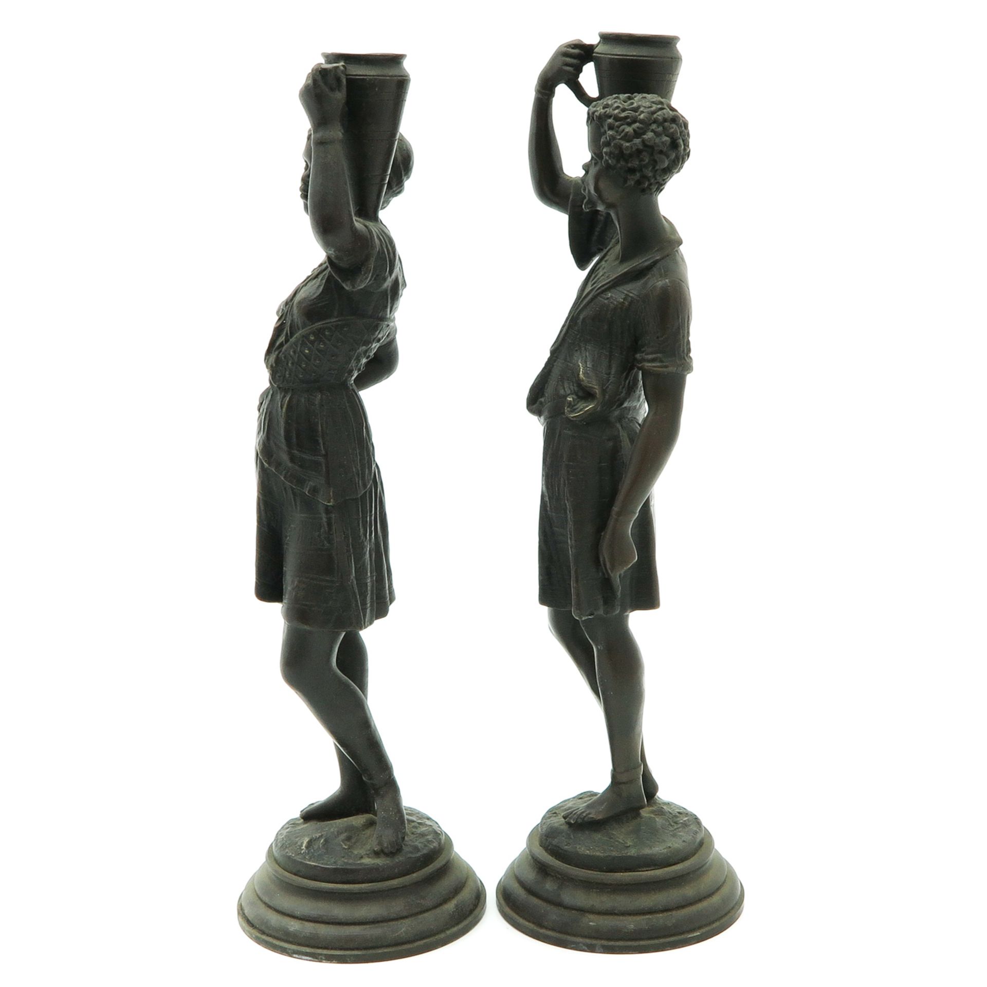 Pair of Bronze Candlesticks - Bild 2 aus 4