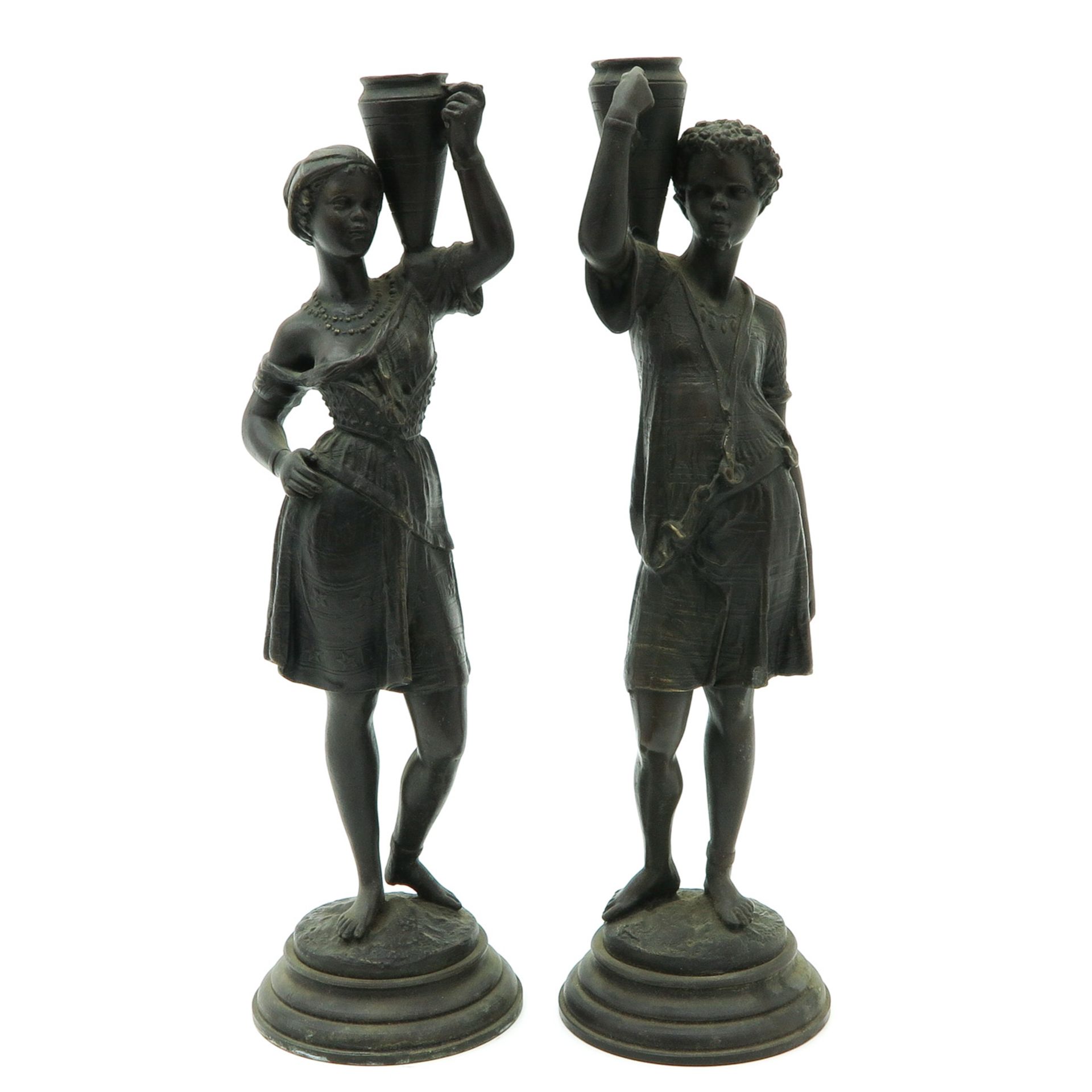 Pair of Bronze Candlesticks