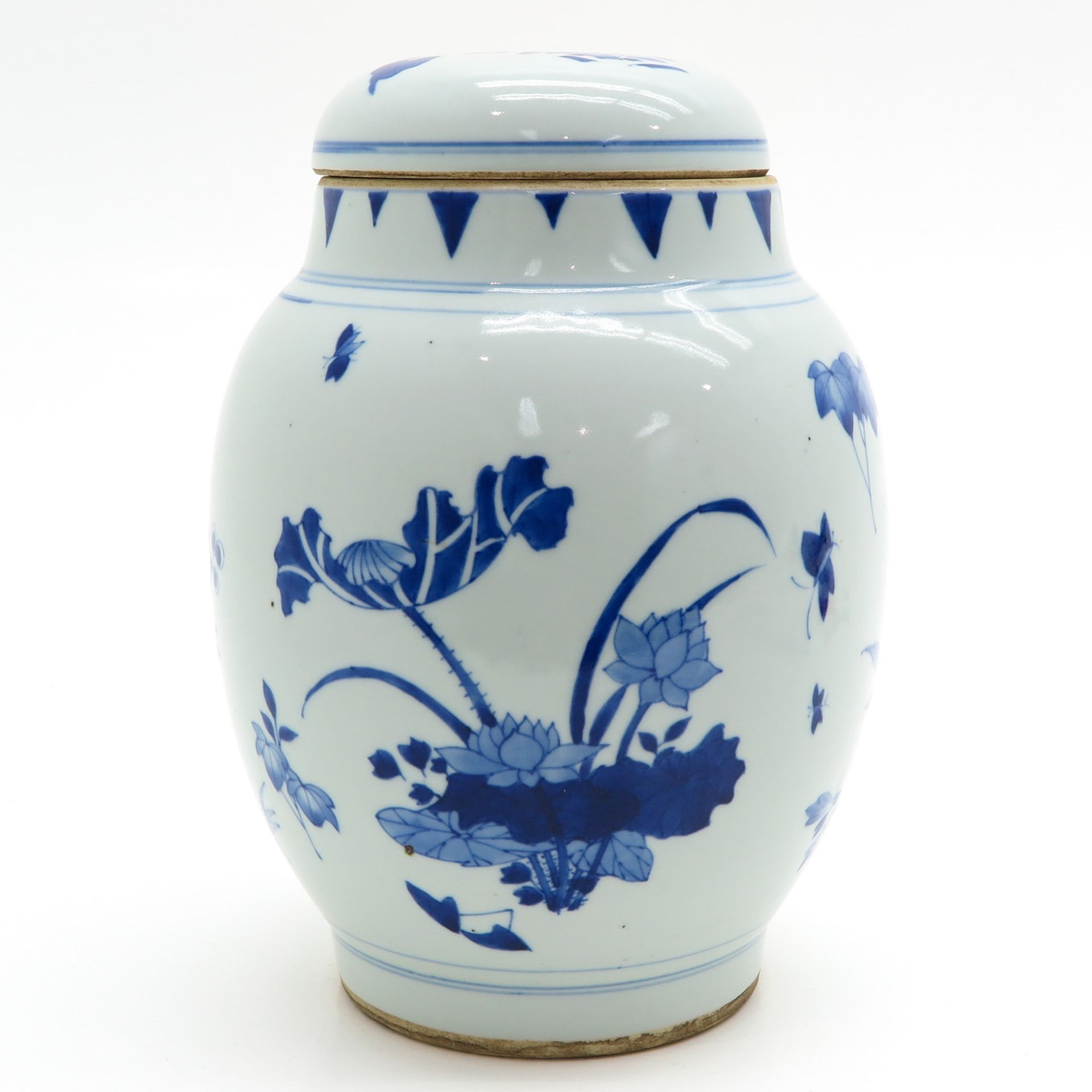 Blue and White Decor Covered Vase