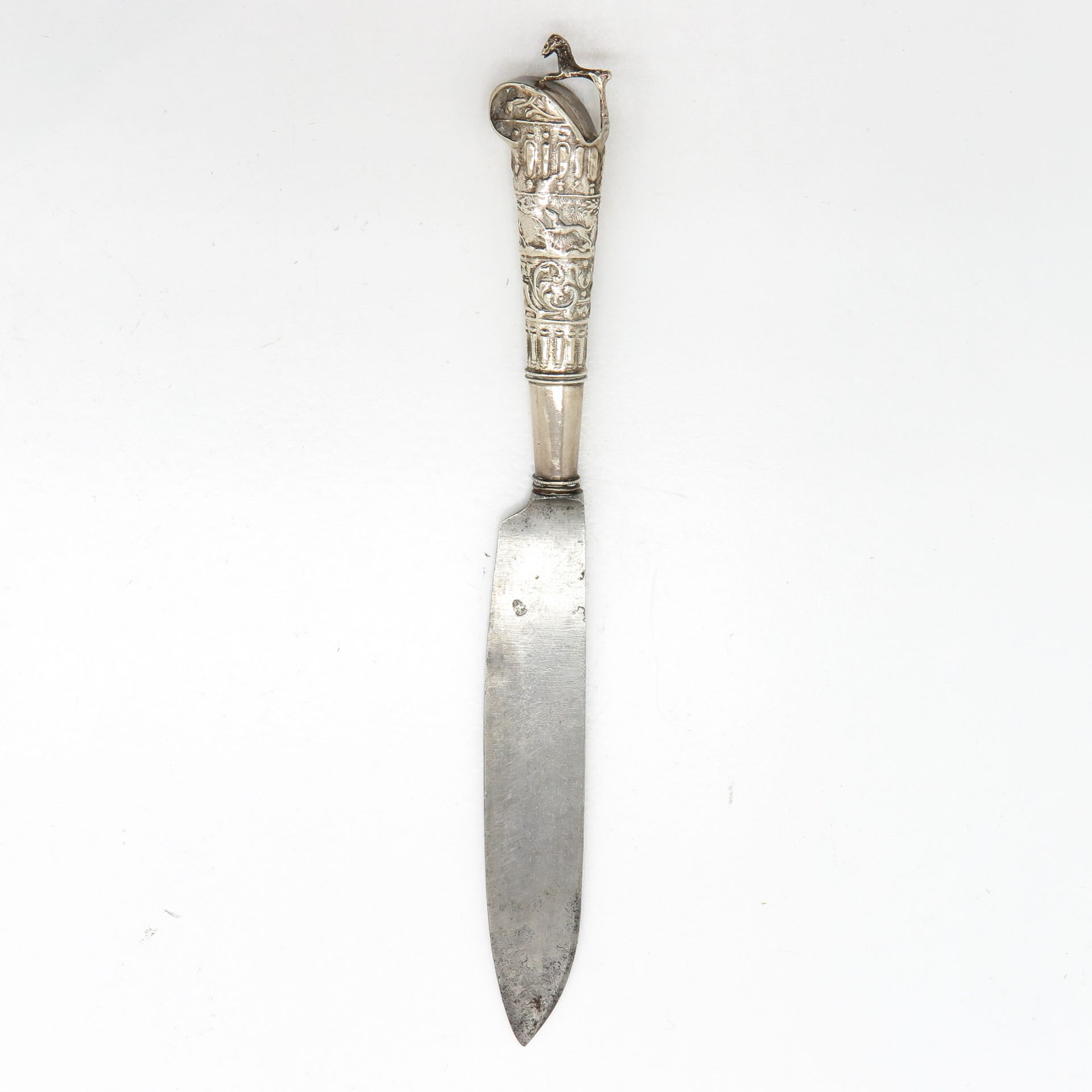 A Dutch Knife with Silver Handle