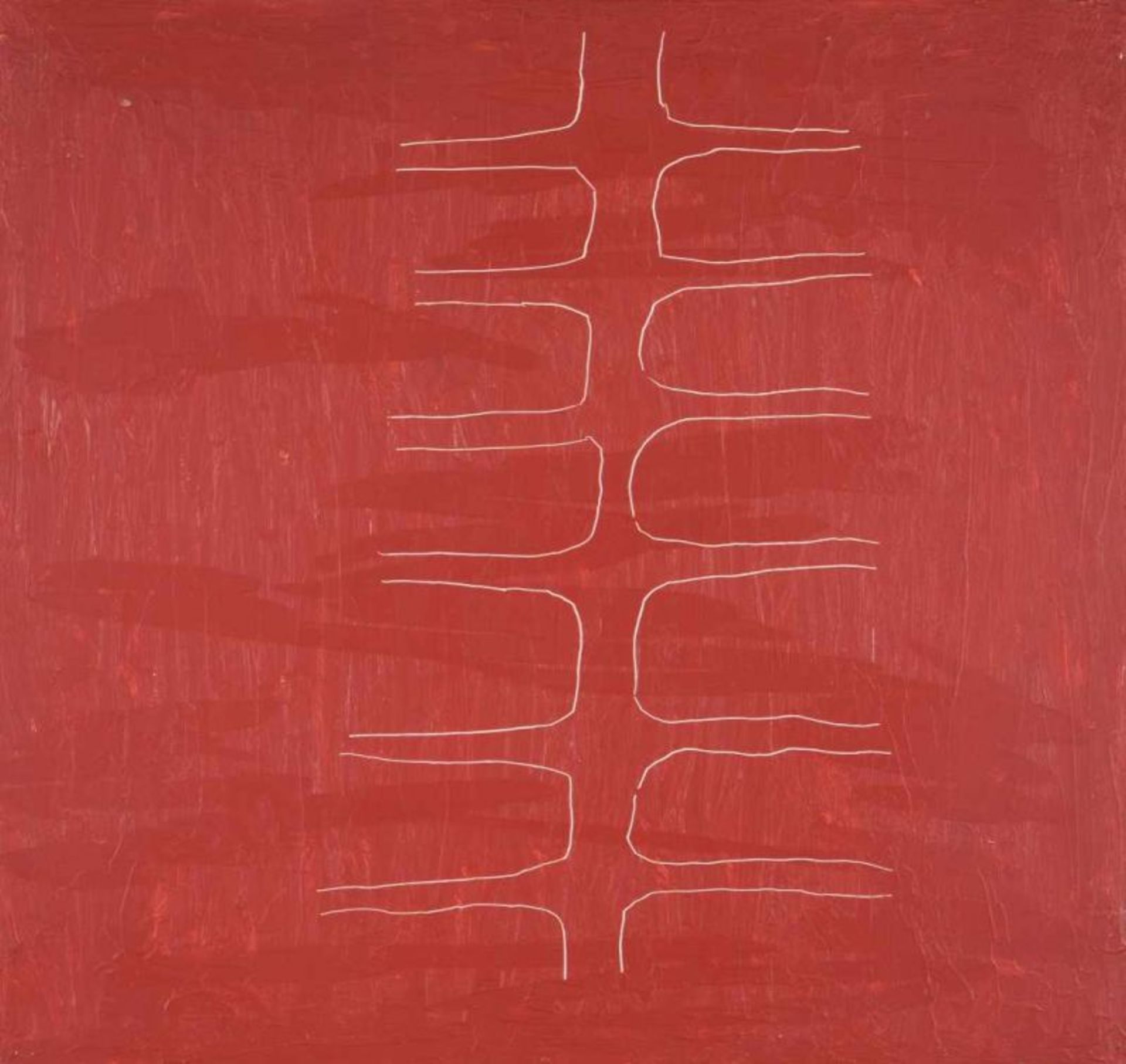Pedro Calapez (n. 1953) Untitled Alkyd on plywood Signed and dated 1992 on the reverse 58,5x62 cm