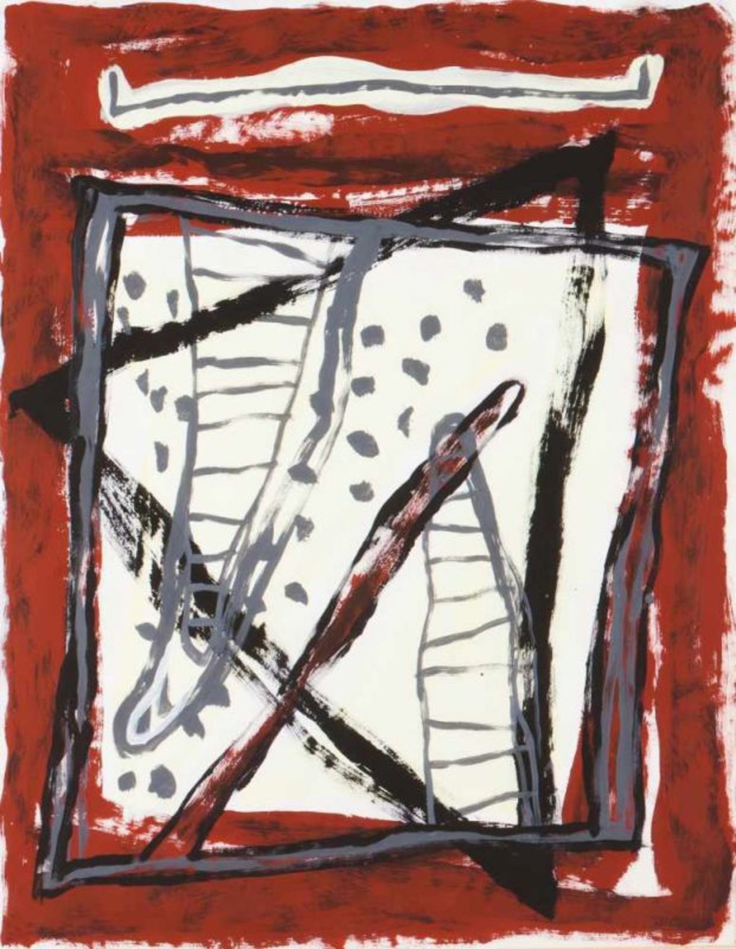 Julião Sarmento (n. 1948) Untitled (#413) Acrylic paint on paper Signed and dated 9/2/85 on the