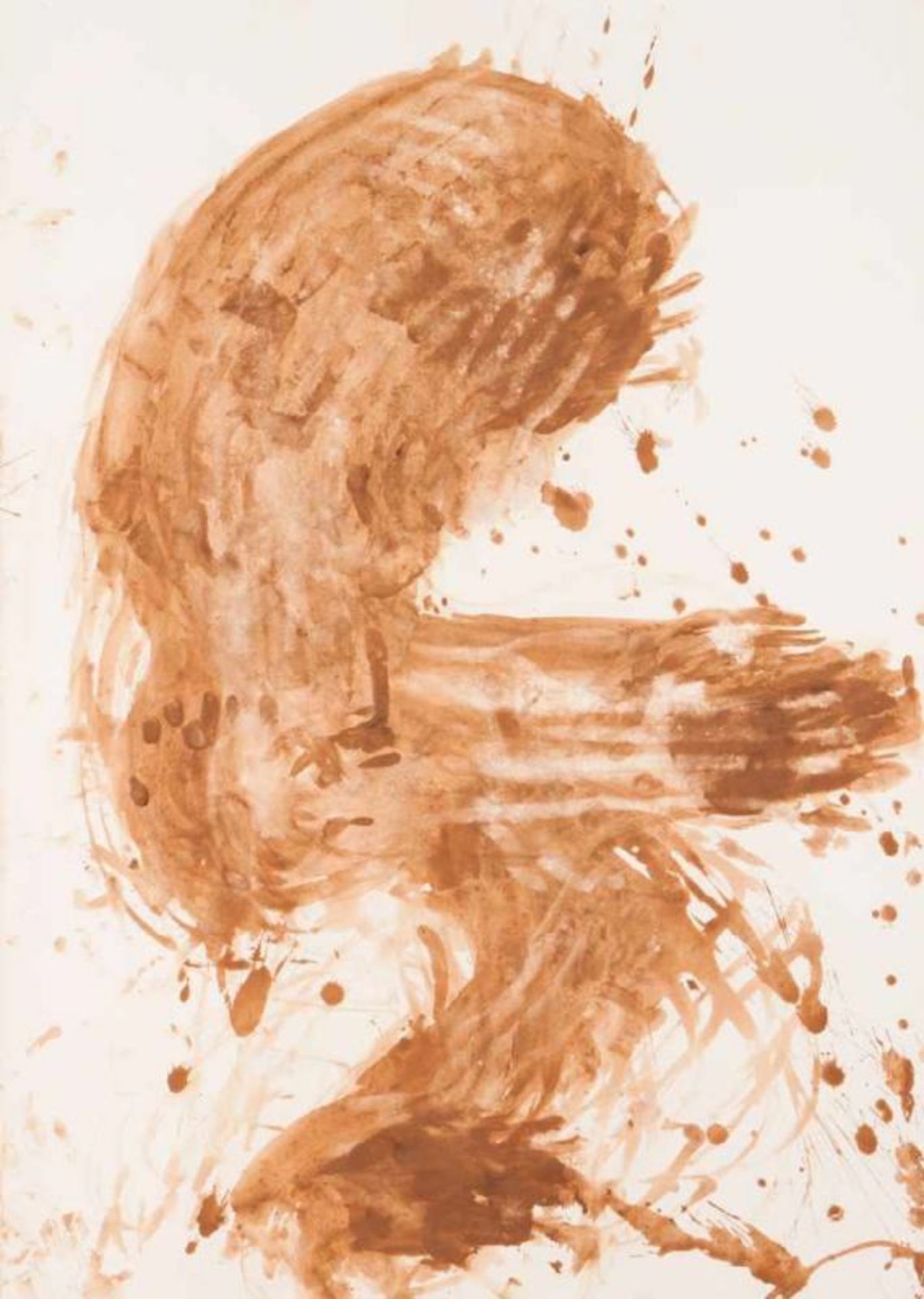 Francisco Tropa (n. 1968) Untitled, from "Transe" series, 2005 Clay on paper 100x70 cm