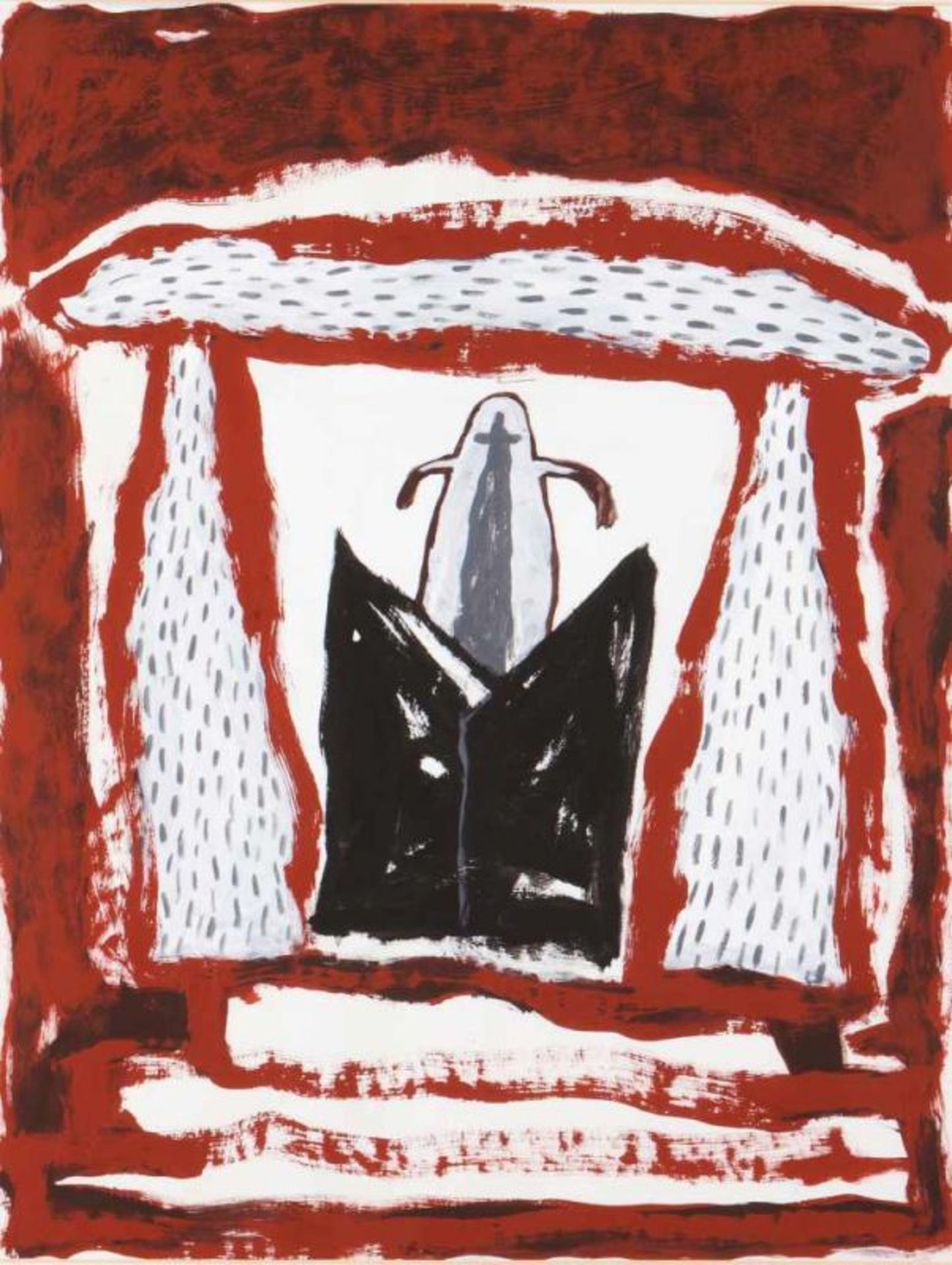 Julião Sarmento (n. 1948) Untitled (#411) Acrylic paint on paper Signed and dated 9/2/85 on the