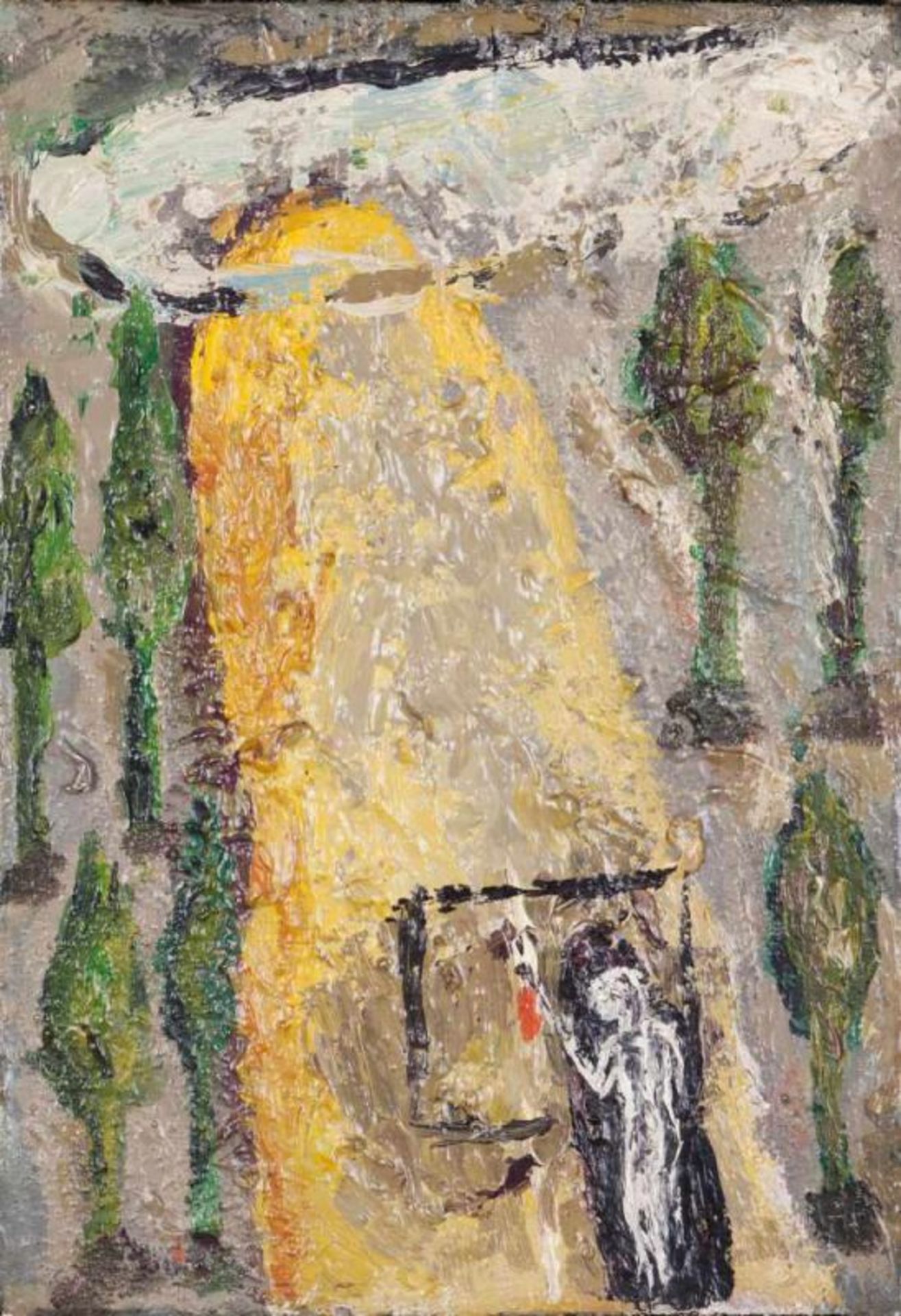 Ilda David (n. 1955) Untitled Oil on canvas Signed and dated 87 on the reverse 35,3x24,5 cm