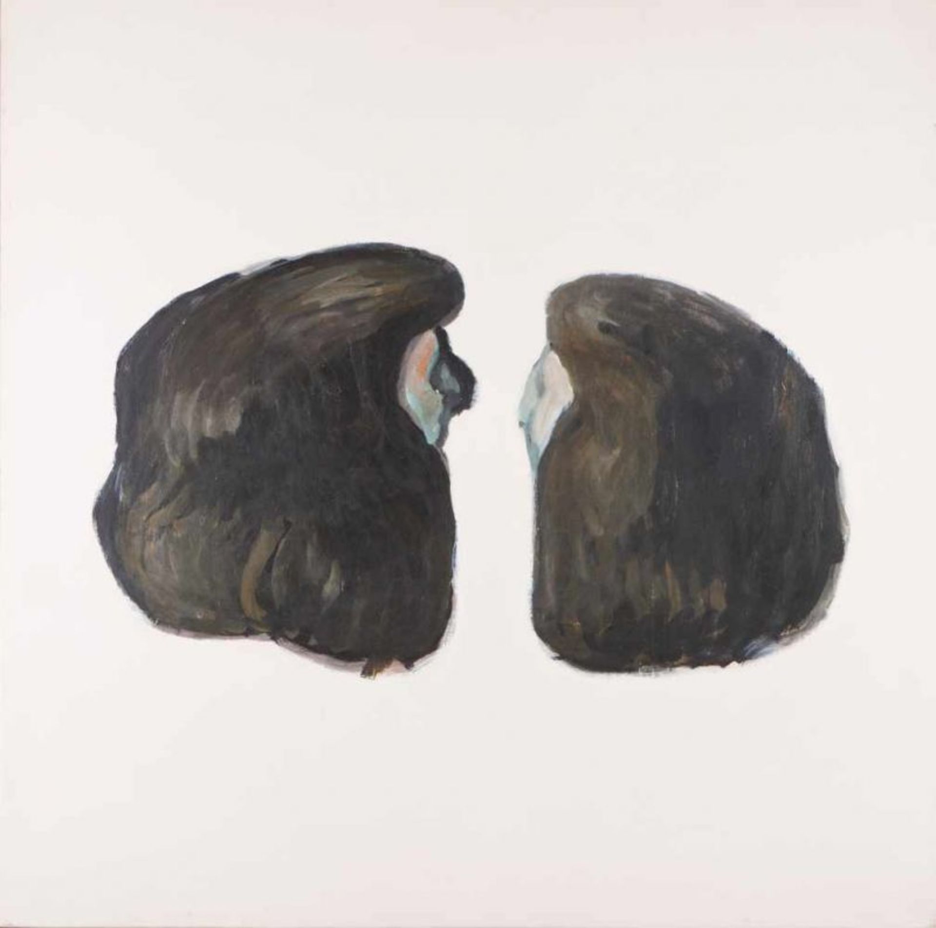 José Loureiro (n. 1961) "Cabeceiras" Oil on canvas Signed and dated 1991 on the reverse 112x112 cm