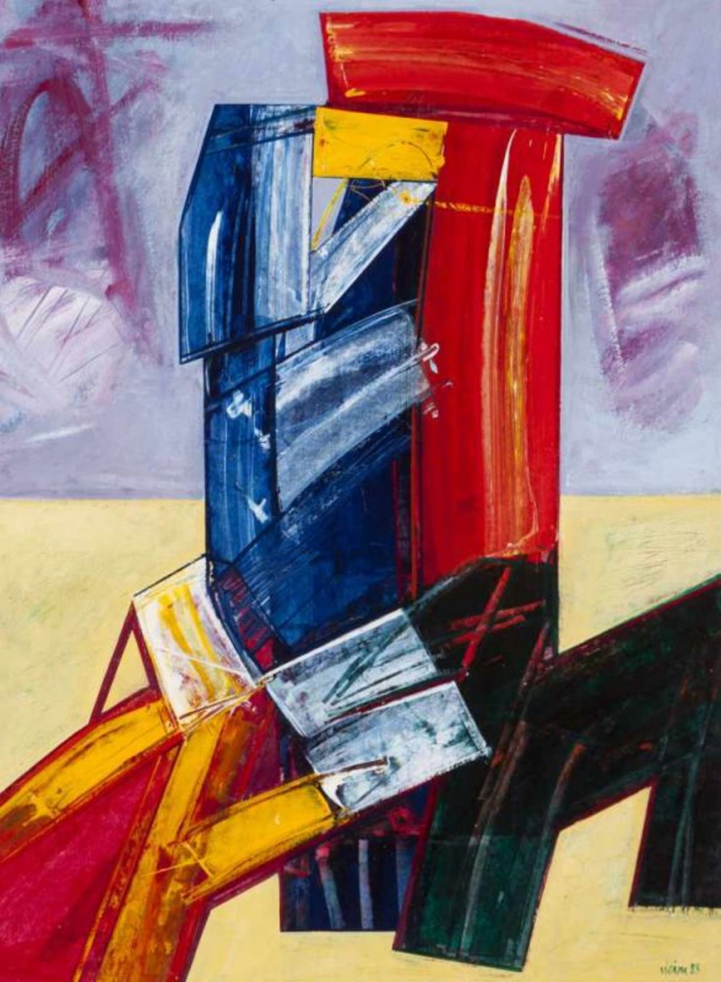 João Vieira (1934-2009) Untitled Oil on cardboard Signed and dated 88 54x39,5 cm