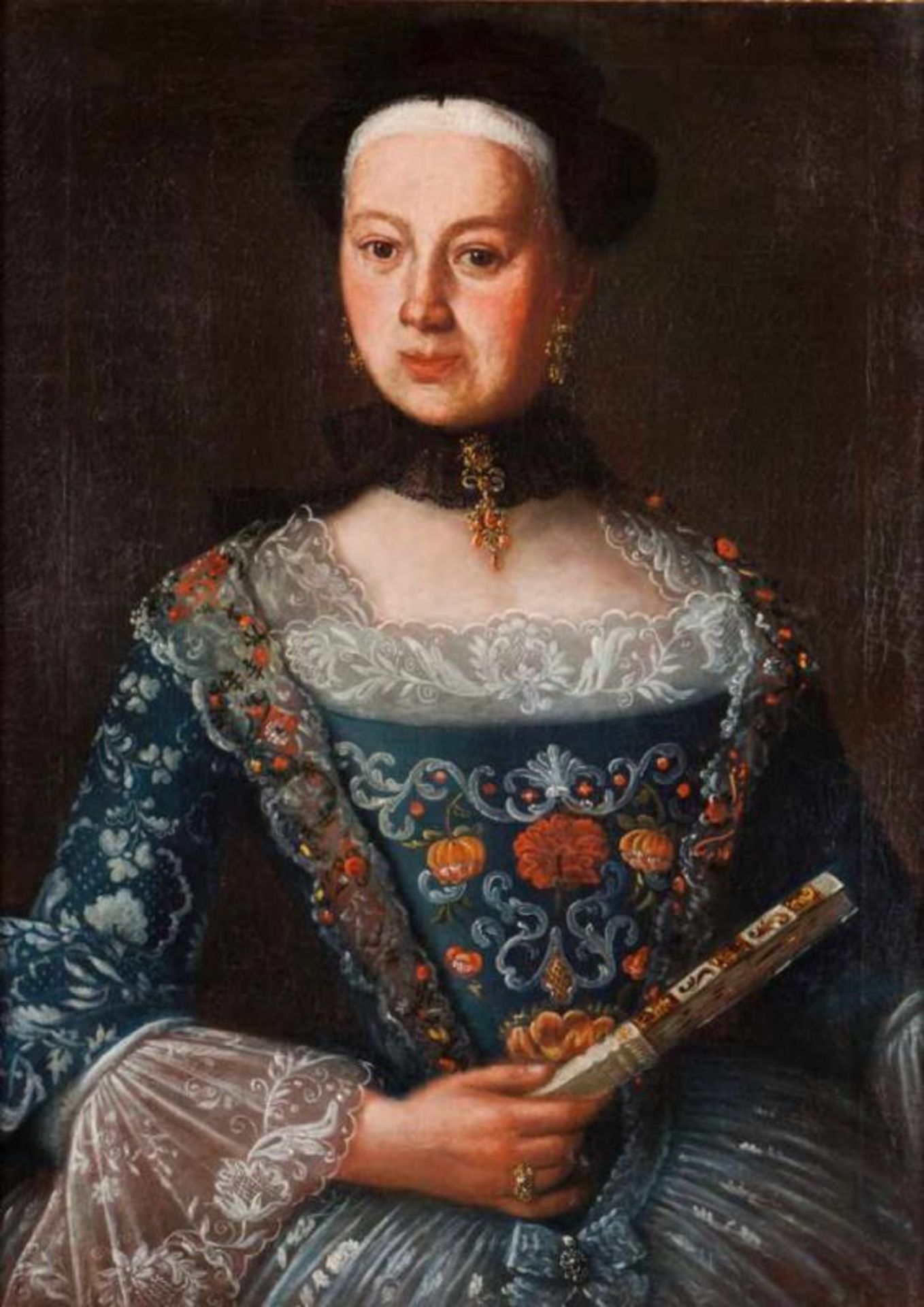 Carl Joseph Keiser (1702-1765) Joana Dorothea Phyfferin von Altishoffen's portrait aged 35 Oil on
