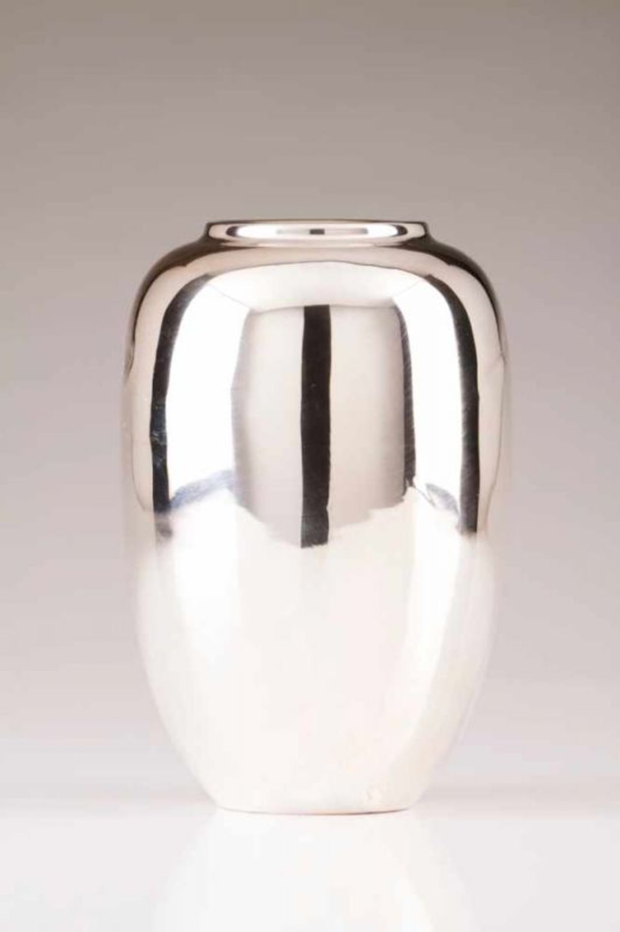 A vase Portuguese silver Plain decoration Porto assay mark (1938-1984) and maker's mark (wear