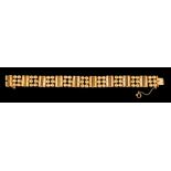 A Retro bracelet 19kt gold Designed as a sequence of spheres and parallelepipeds Portuguese assay