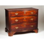 A D. Maria commode Brazilian mahogany and rosewood With three long drawers and brass mounts