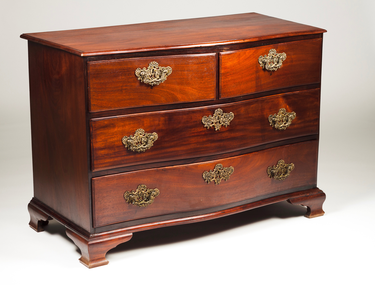 A D. Maria (1777-1816) commode Brazilian mahogany Two long and two short drawers Gilt metal mounts