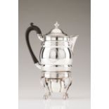 A George III kettle with stand English silver Neoclassical, engraved friezes with geometric motifs