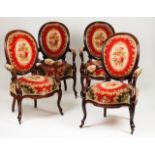 A pair of fauteuils Rosewood Upholstered seats, arms and backs Portugal, late 19th, early 20th