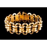 A Retro bracelet 19kt gold Articulated geometric links Portuguese assay mark (1938-1984) and maker's